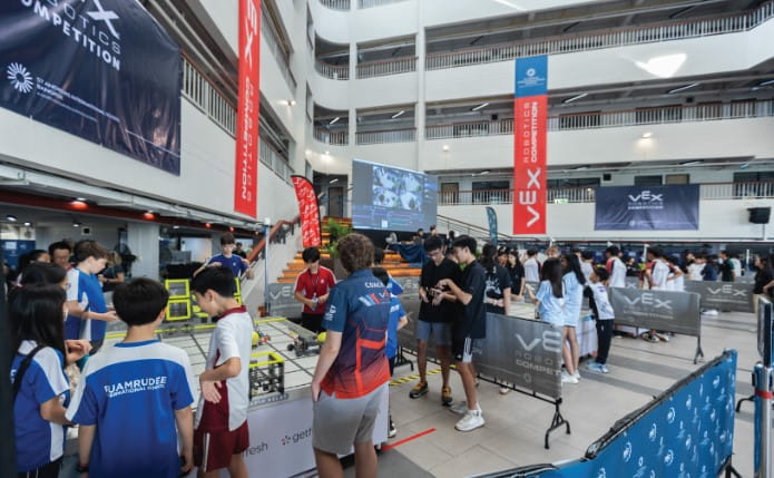 56 teams at the VIQRC Rapid Relay Tournament